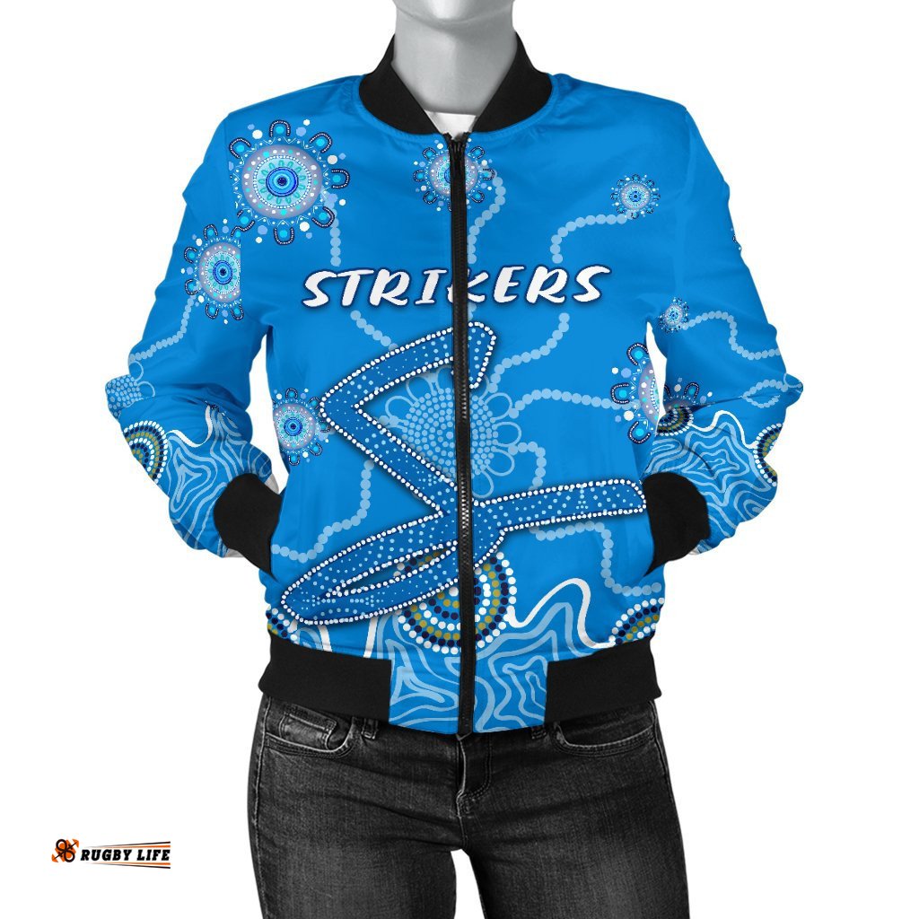 Adelaide Strikers Women Bomber Jacket Indigenous Blue Energy