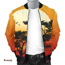 Men's Bomber jacket - Sunset And Tree In Australia