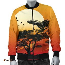 Men's Bomber jacket - Sunset And Tree In Australia