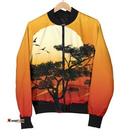Men's Bomber jacket - Sunset And Tree In Australia
