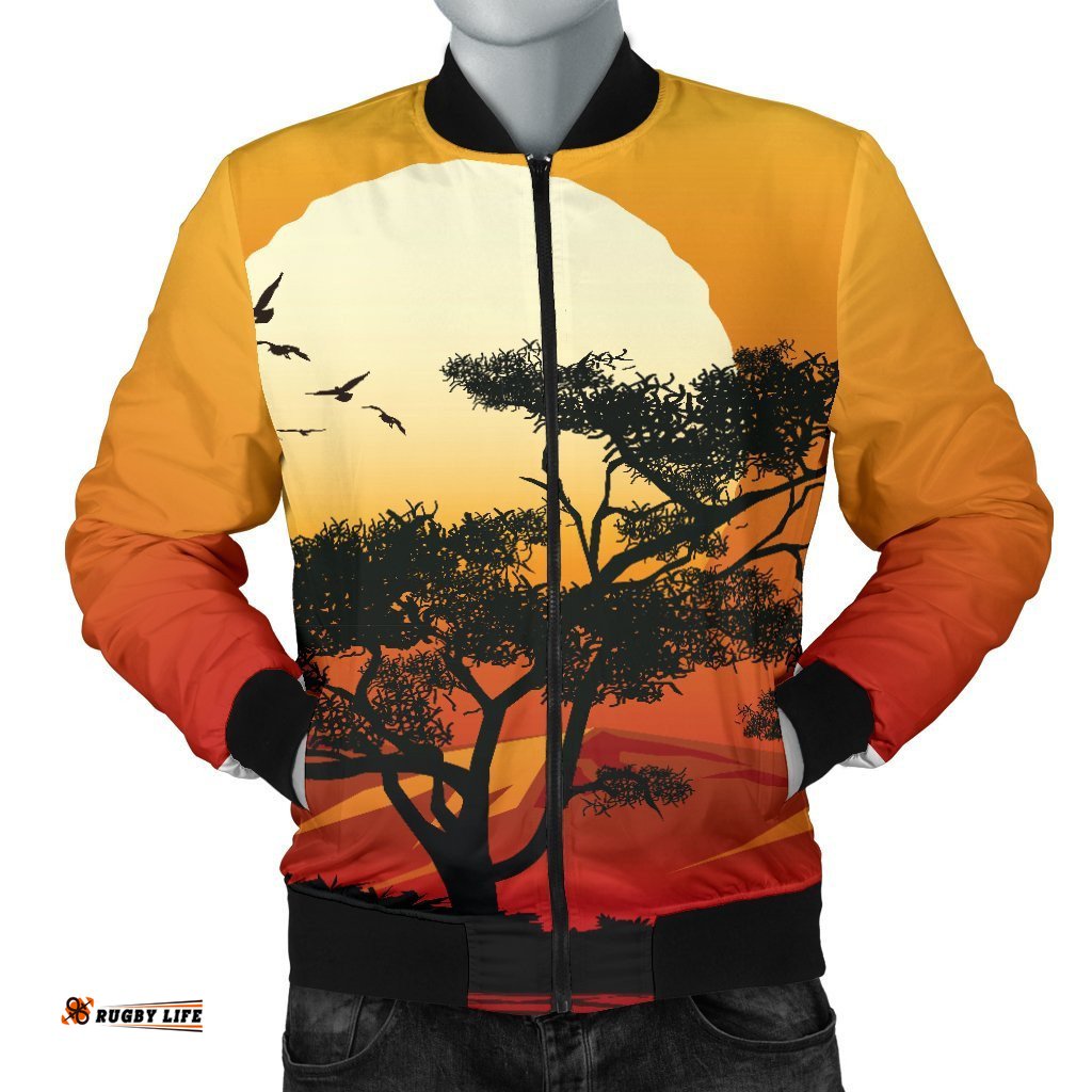 Men's Bomber jacket - Sunset And Tree In Australia