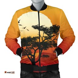 Men's Bomber jacket - Sunset And Tree In Australia