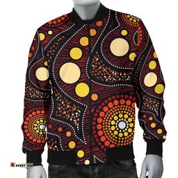 Aboriginal Men's Bomber Jacket - Aboriginal Art Ver01