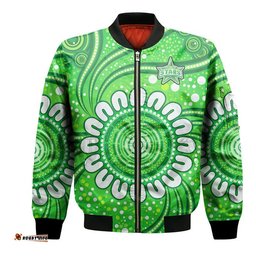 Custom Personalised Melbourne Stars Cricket Bomber Jacket Aboriginal