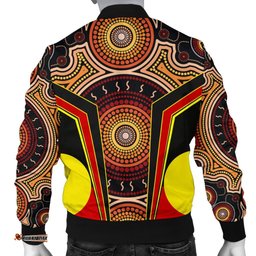 Men's Bomber Jacket - Aboriginal With Dot Painting Art