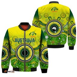 Australia Cricket Bomber Jacket Aboriginal National Color Champion