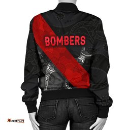 Essendon Bomber Jacket For Women Indigenous Bombers - Black