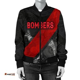 Essendon Bomber Jacket For Women Indigenous Bombers - Black