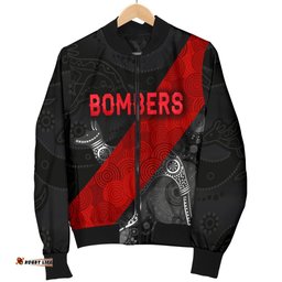 Essendon Bomber Jacket For Women Indigenous Bombers - Black