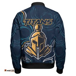 Titans Rugby Bomber Jacket - Custom Indigenous Bomber Jacket RLT13