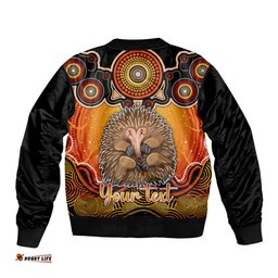 Personalised Australia Virgo Echidna Zodiac Bomber Jacket Auz Astrology Aboriginal - Red