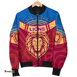Brisbane Indigenous Men Bomber Jacket Proud Lions