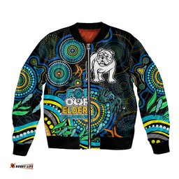 Bulldogs Rugby Aboriginal Art Bomber Jacket NAIDOC Indigenous Tribal