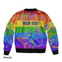 Sydney Mardi Gras Bomber Jacket Pride Rainbow Glitter Colorful Style