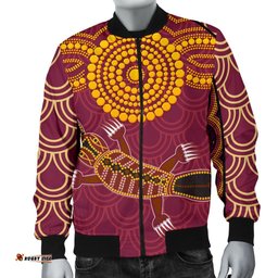 Aboriginal Men's Bomber Jacket - Aboriginal Platypus