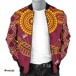 Aboriginal Men's Bomber Jacket - Aboriginal Platypus