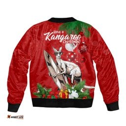 Kangaroo Lover Bomber Jacket Australia Merry Christmas Aboriginal