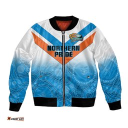 Personalised Australia Rugby Bomber Jacket Queensland Northern Pride Indigenous Art
