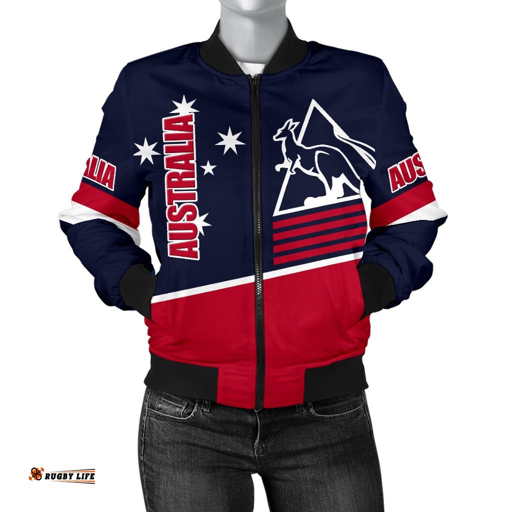 Bomber Jacket - Southern Cross Australia Jacket Kangaroo Symbol - Women