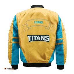 Gold Coast Titans Bomber Jacket Flame Ball - NRL