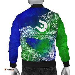 Torres Strait Islander Men's Bomber Jacket - Feather Torres Aether BN15T
