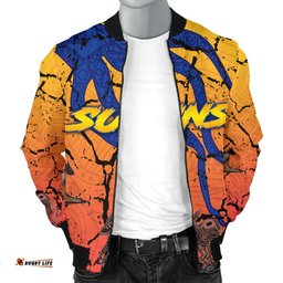 Gold Coast Zip Men Bomber Jacket Suns Origin Indigenous