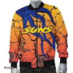Gold Coast Zip Men Bomber Jacket Suns Origin Indigenous
