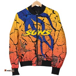 Gold Coast Zip Men Bomber Jacket Suns Origin Indigenous