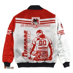 St. George Illawarra Dragons Bomber Jacket Personalized Pentagon Style- NRL