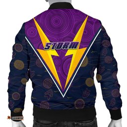 Melbourne Storm Men Bomber Jacket Indigenous Artsy Style