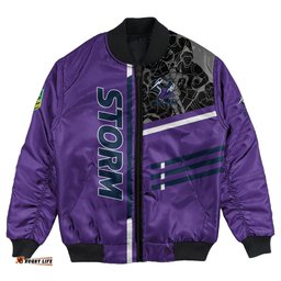 Melbourne Storm Bomber Jacket Personalized Rugby For Fan - NRL