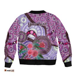 Personalised Australia NAIDOC 2024 Bomber Jacket Keep the Fire Burning Hakea Flowers