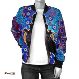 Aboriginal Women's Bomber Jacket - Indigenous Platypus