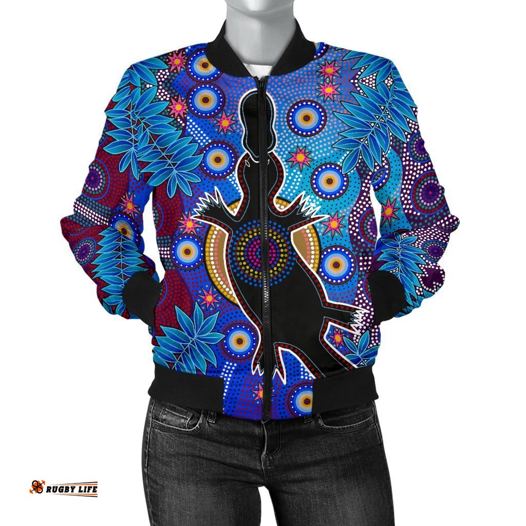 Aboriginal Women's Bomber Jacket - Indigenous Platypus