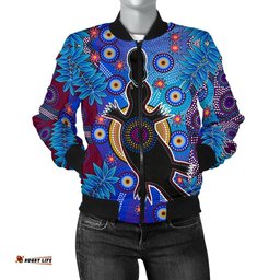 Aboriginal Women's Bomber Jacket - Indigenous Platypus