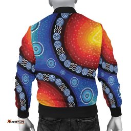 Bomber Jacket - Aboriginal Color Dot Painting