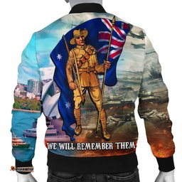 Anzac Men's Bomber Jacket - Australian Soldier