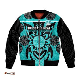 Custom Brisbane Heat Bomber Jacket We Are The Champions Aboriginal Art