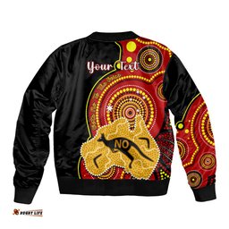 Personalised Australia Indigenous Bomber Jacket We Are All Australian Vote NO To The Voice