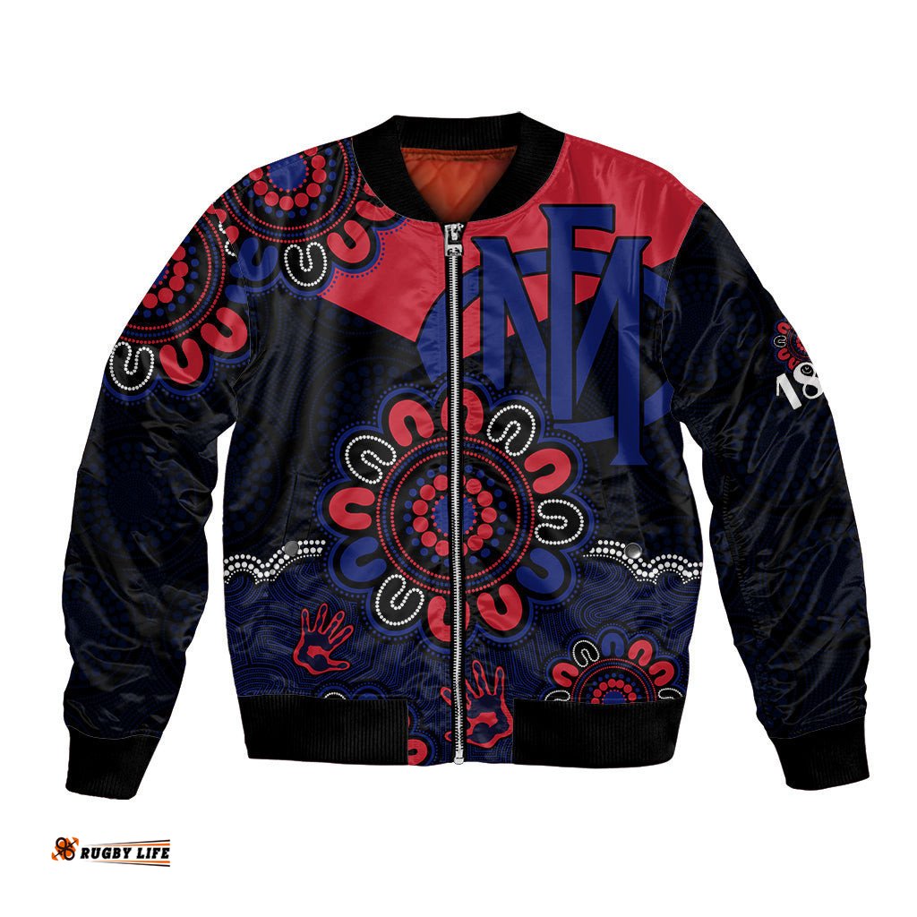 AFL Melbourne Demons 1858 Aboriginal Bomber Jacket