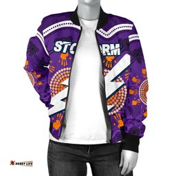 Storm Women's Bomber Jacket Indigenous Aboriginal Melbourne - Sun Style