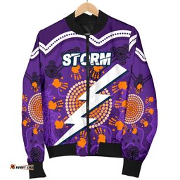 Storm Women's Bomber Jacket Indigenous Aboriginal Melbourne - Sun Style