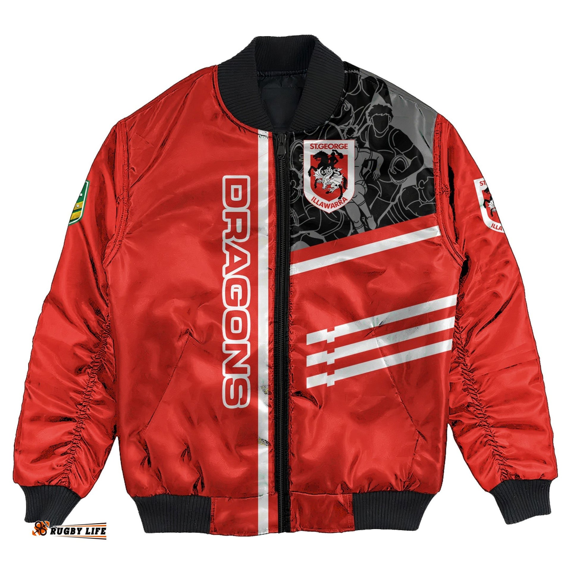 St. George Illawarra Dragons Bomber Jacket Personalized Rugby For Fan - NRL
