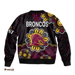 NRL Brisbane Broncos Rugby 1987 Aboriginal Bomber Jacket