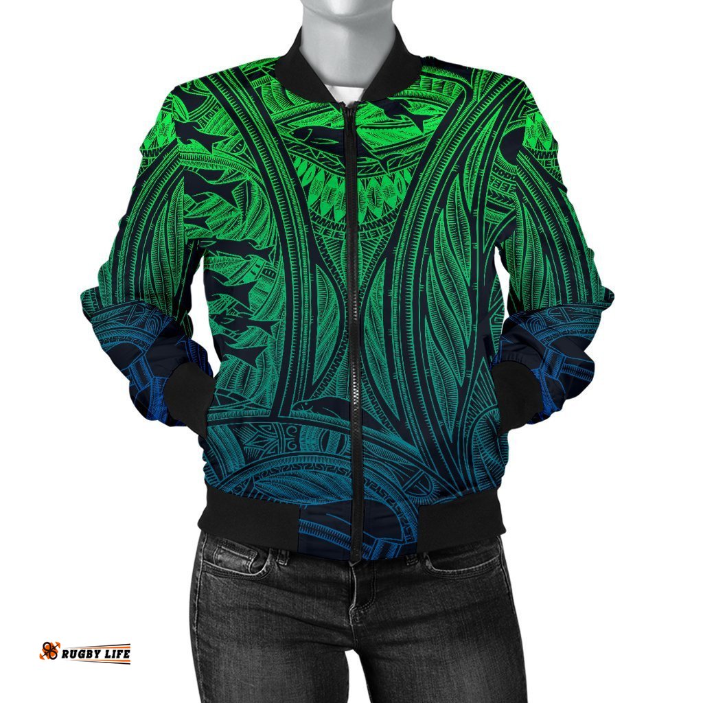 Torres Strait Islanders Women's Bomber Jacket - Ocean Art