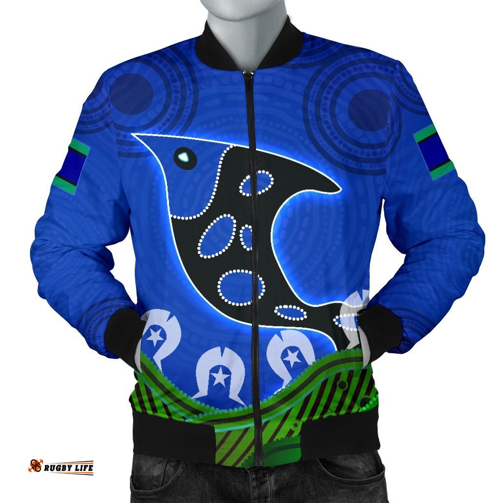 Men's Bomber Jacket - Torres Strait Dot Patterns
