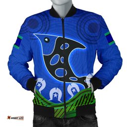 Men's Bomber Jacket - Torres Strait Dot Patterns