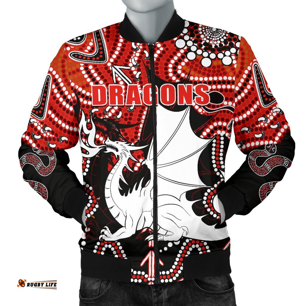 Dragons Men's Bomber Jacket St. George Indigenous Limited