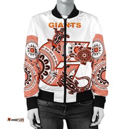 GWS Giants Women's Bomber Jacket Simple Indigenous