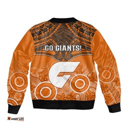 Giants Football Bomber Jacket GWS Aboriginal Mix Polynesian Pattern